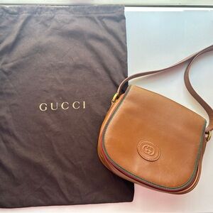 VERY RARE Gucci 60’s Natural Leather Caramel Bag